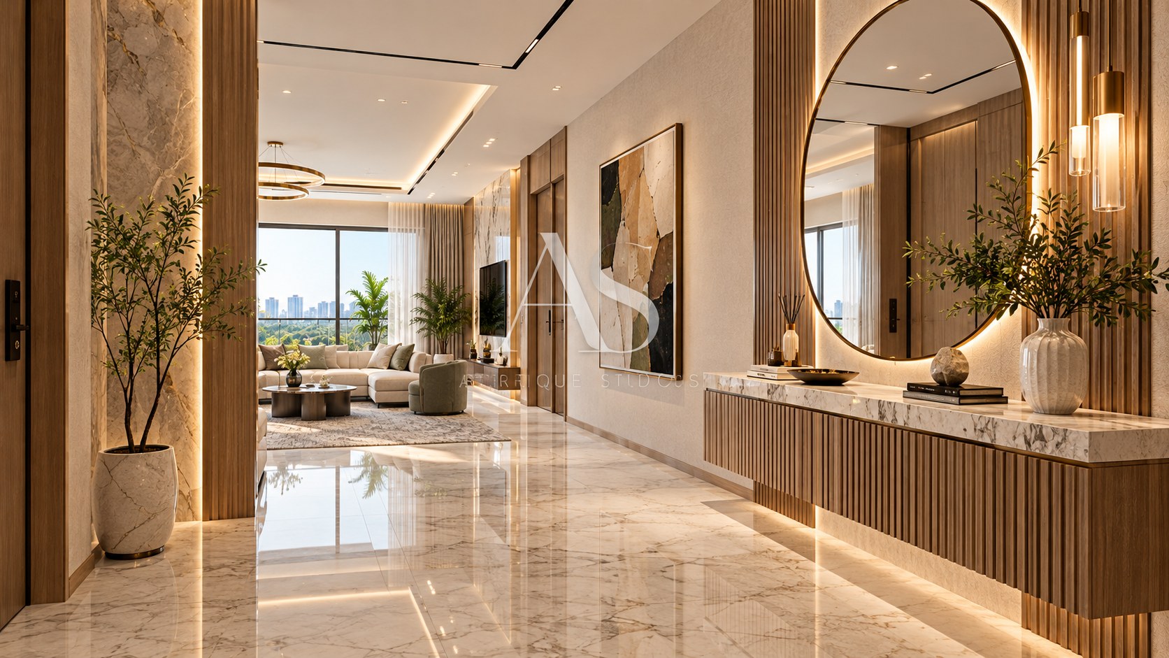 Contemporary Sunlit 3BHK Apartment detail view 8