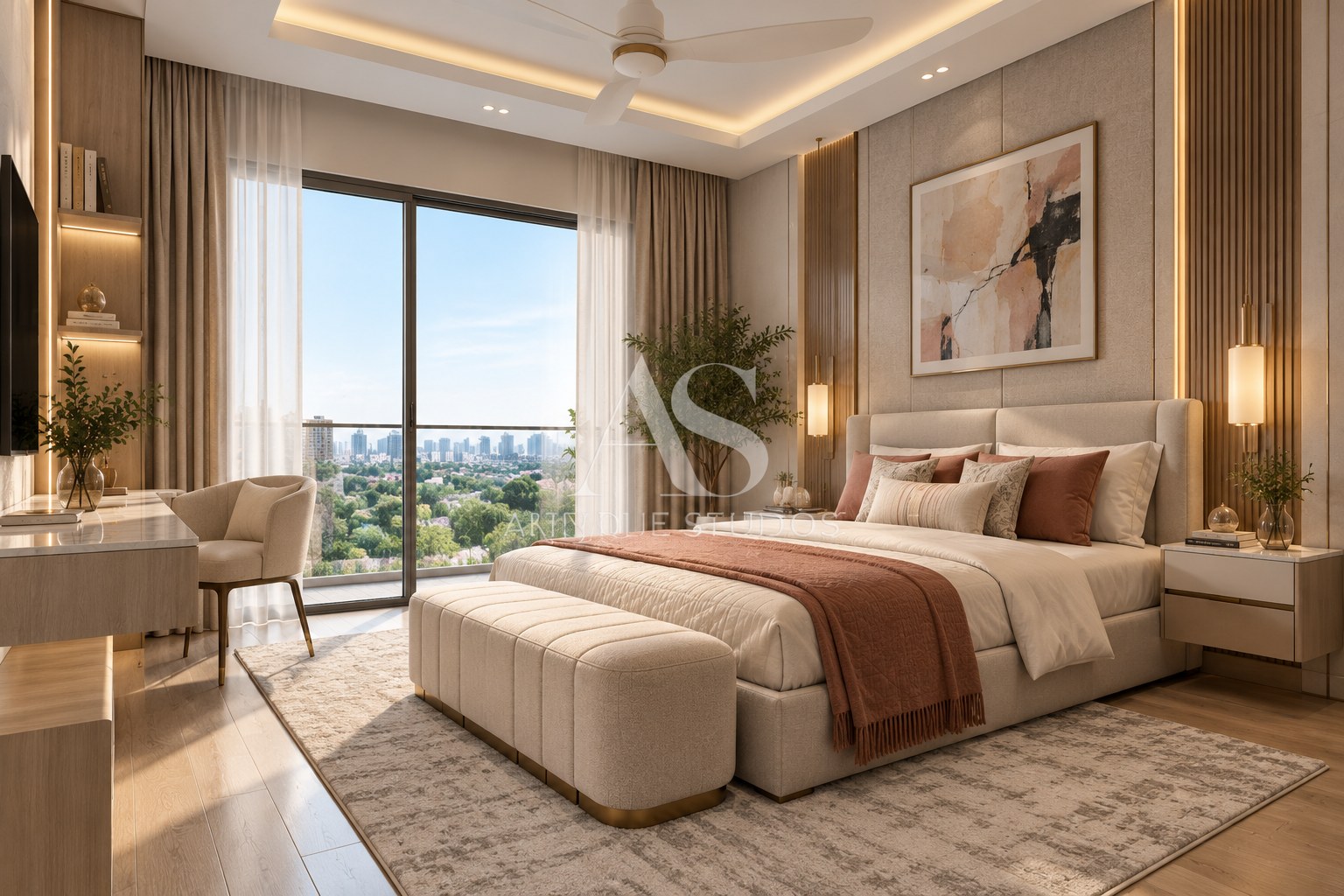 Contemporary Sunlit 3BHK Apartment detail view 11